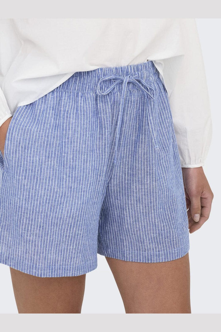 JDY - Jdymila Linen Shorts - 4753152 Star Sapphire Cloud Dancer