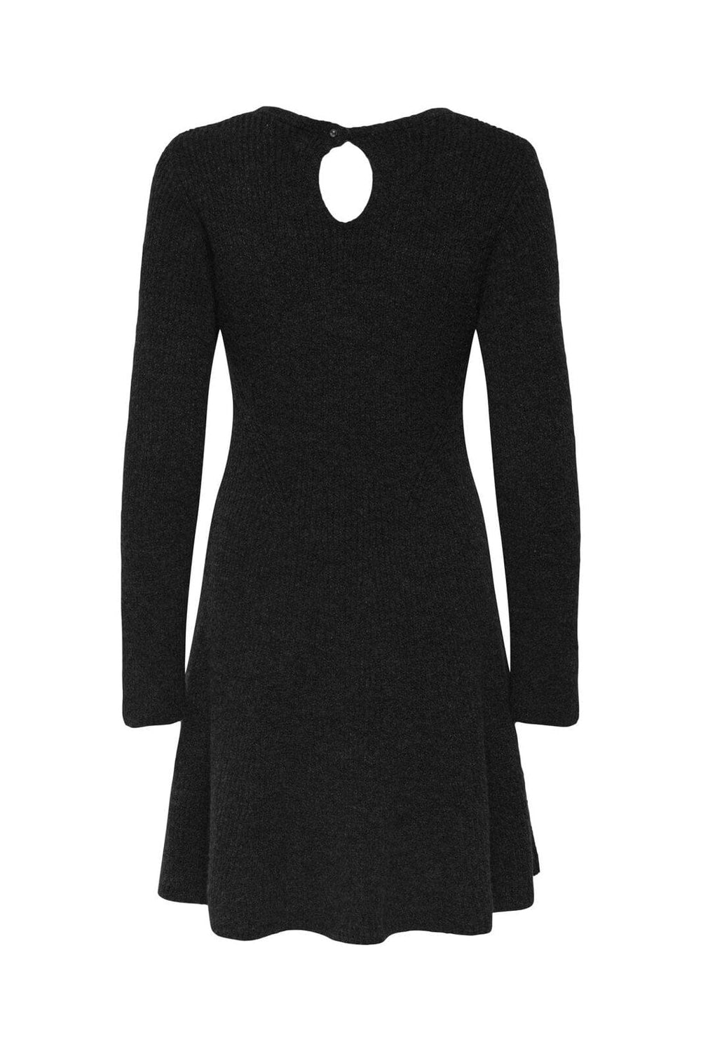 JDY - Jdynova L/S V-Neck Skater Dress Knt - 4907585 Black