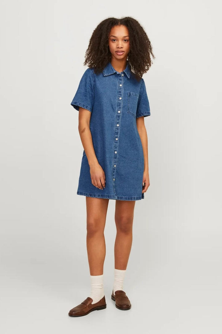 Jjxx - Jxamara Ss Denim Dress Sn - 4748863 Medium Blue Denim