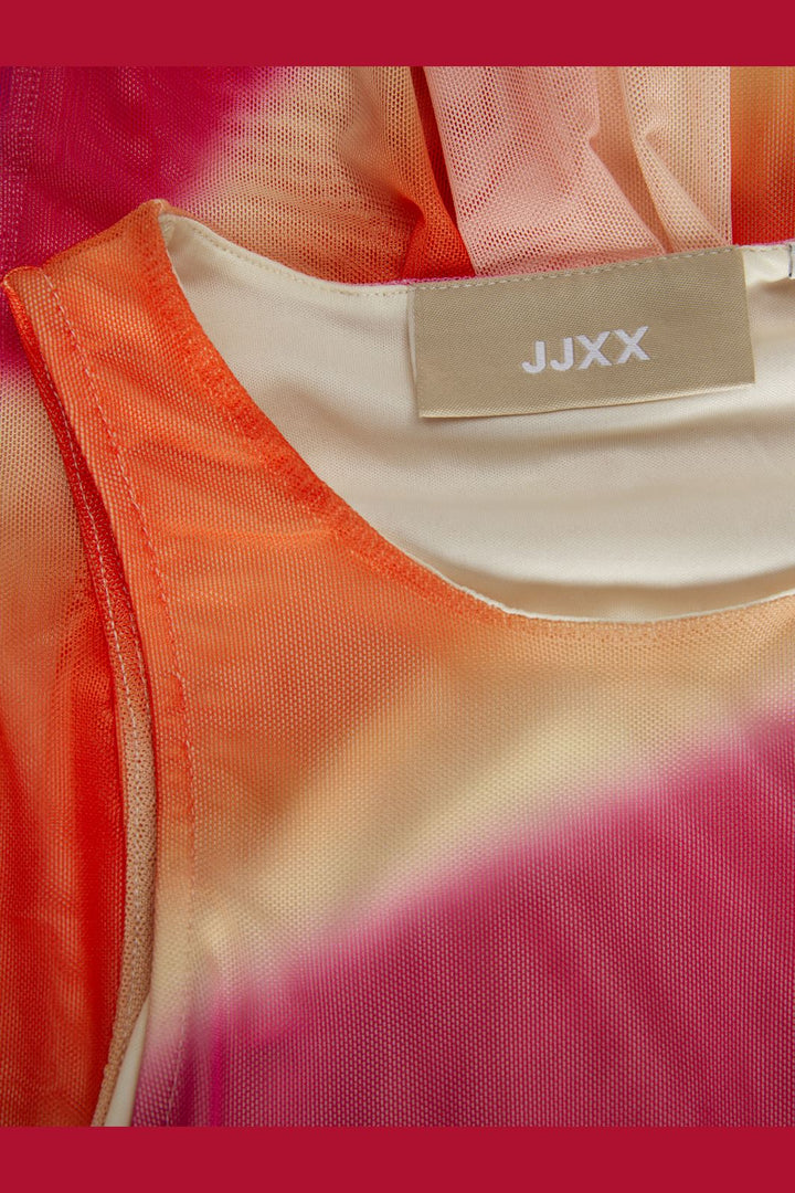 Jjxx - Jxelina Sl Slim Long Mesh Dress - 4504648 Bleached Apricot Big Wave