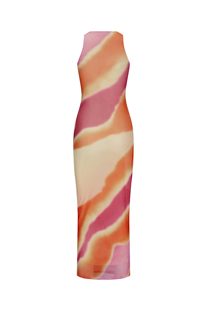 Jjxx - Jxelina Sl Slim Long Mesh Dress - 4504648 Bleached Apricot Big Wave