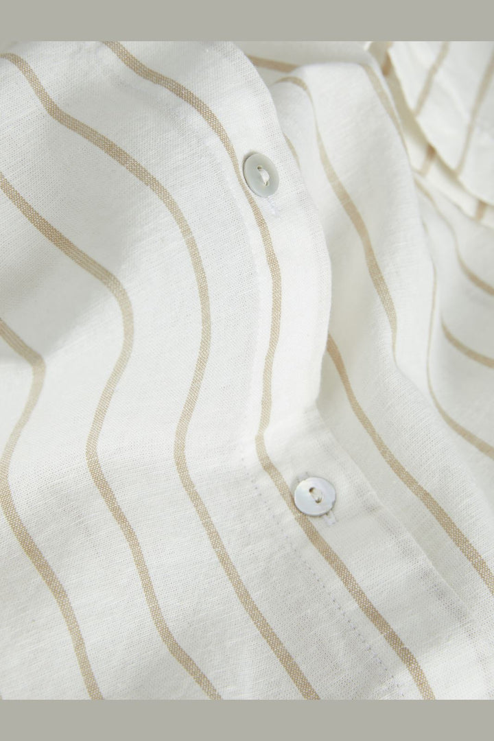 Jjxx - Jxjamie Ls Rlx Linen Blend Shirt Sn - 4468474 Blanc De Blanc Cornstalk