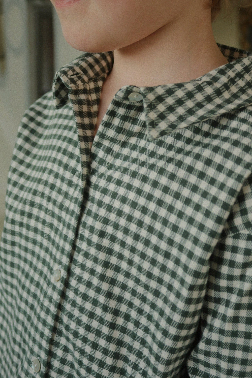 Konges Sløjd - Foret Ls Shirt Gots Ks104194 - Green Check Skjorter