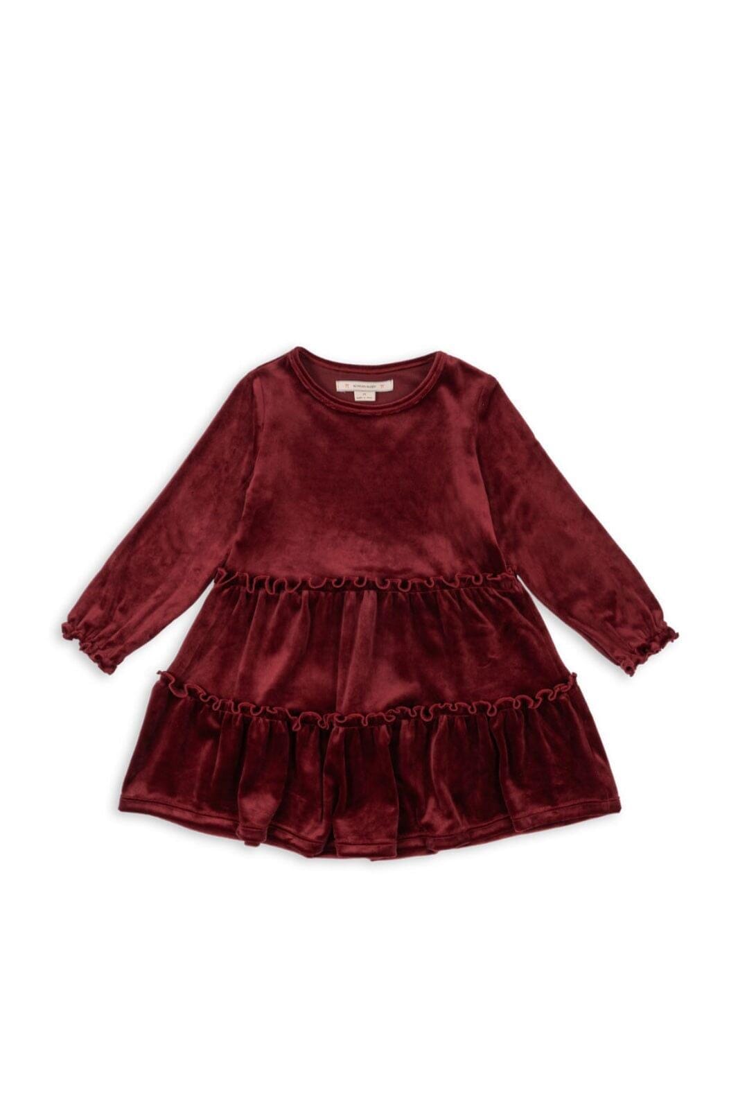 Konges Sløjd - Jingle Dress Grs Ks101995 - Red Dahlia Kjoler