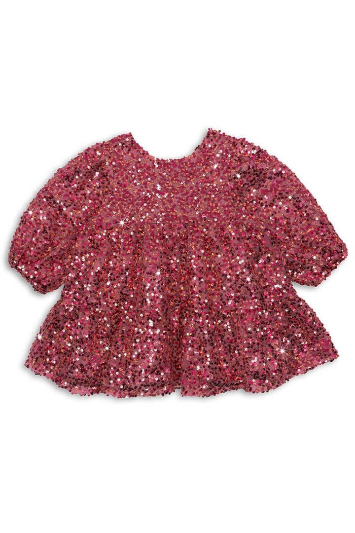 Konges Sløjd - Lila Sequins Bow Dress Ks103858 - Sparkling Sangria