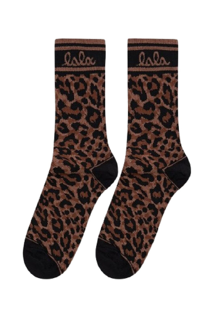 Lala Berlin - Socks Sanira 10022263 - Dark Brown Leo
