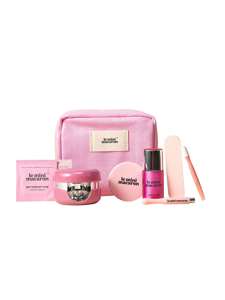 Le Mini Macaron - Gel Manicure Kit Travel Pouch Magnetic Nyhed! KIT027 - Velvel Cat Eye Kit Negleting
