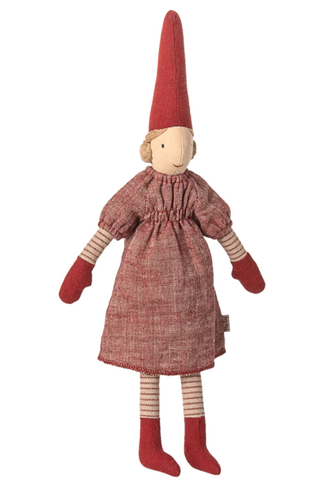 Maileg - Nisse, Str. 2 - Pige - Rød Kjole - 14-5422-00 Julepynt
