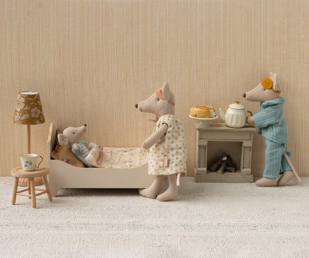 Maileg - Seng, Mus - Råhvid - Mouse Acc Legetøj