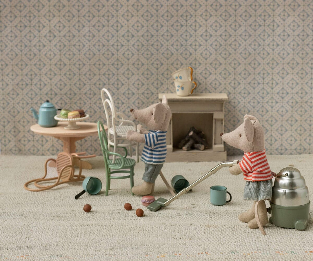 Maileg - Vintagestol, Mus, Mint - Mouse Furniture Legetøj