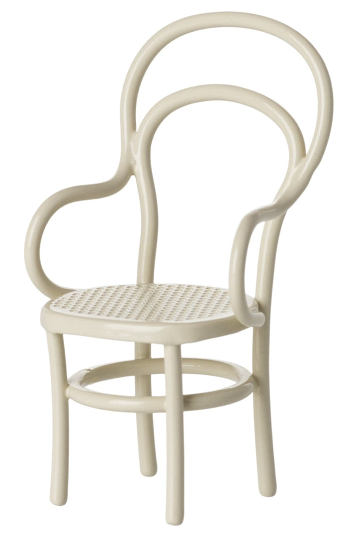 Maileg - Vintagestol, Mus, Råhvid - Mouse Furniture Legetøj