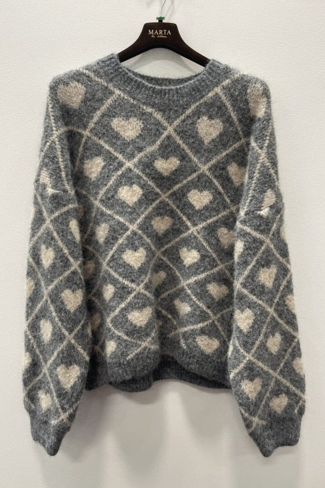 Marta Du Chateau - Mdcferay Knit 8151 - Grigio9513/Beige9504 Strikbluser