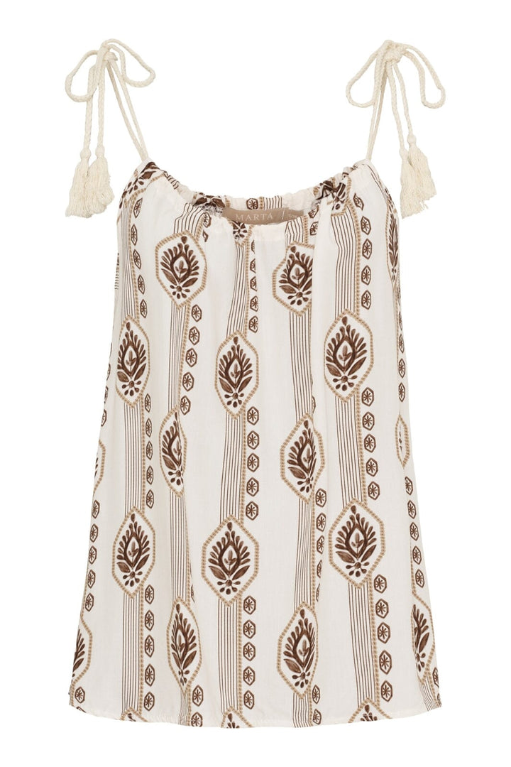 Forudbestilling - Marta Du Chateau - Mdctanya Top 258620 - Moro/Beigexof3986