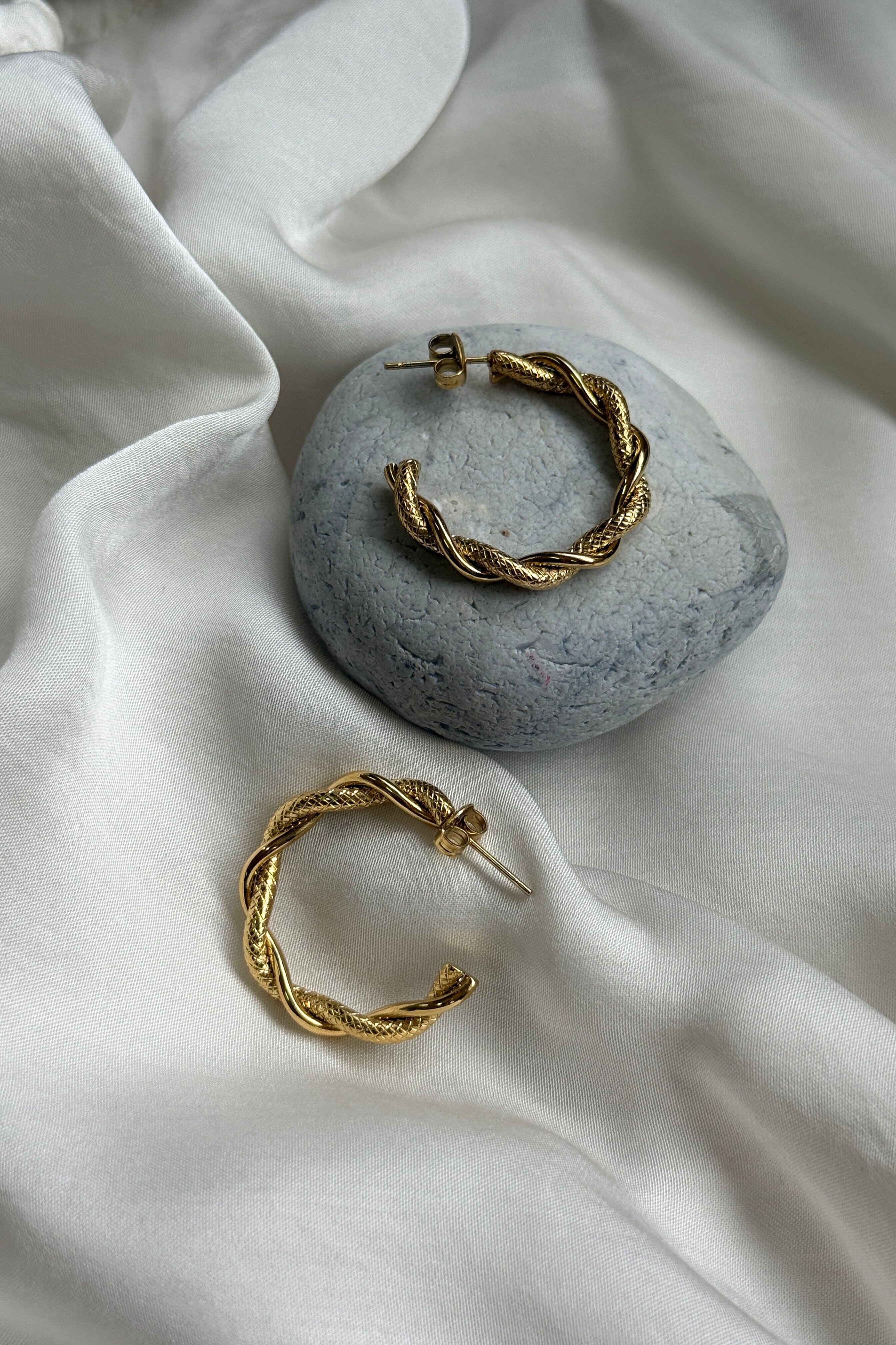 Mellow Moon - Hoop Earrings Aona Bs1493e0580 - Forgyldt