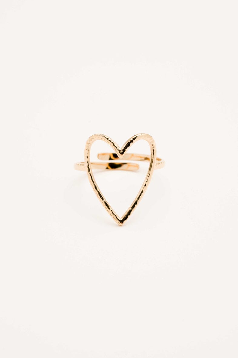 Mellow Moon - Heavy Ring Heart Bs0733j0400 - Forgyldt Ringe