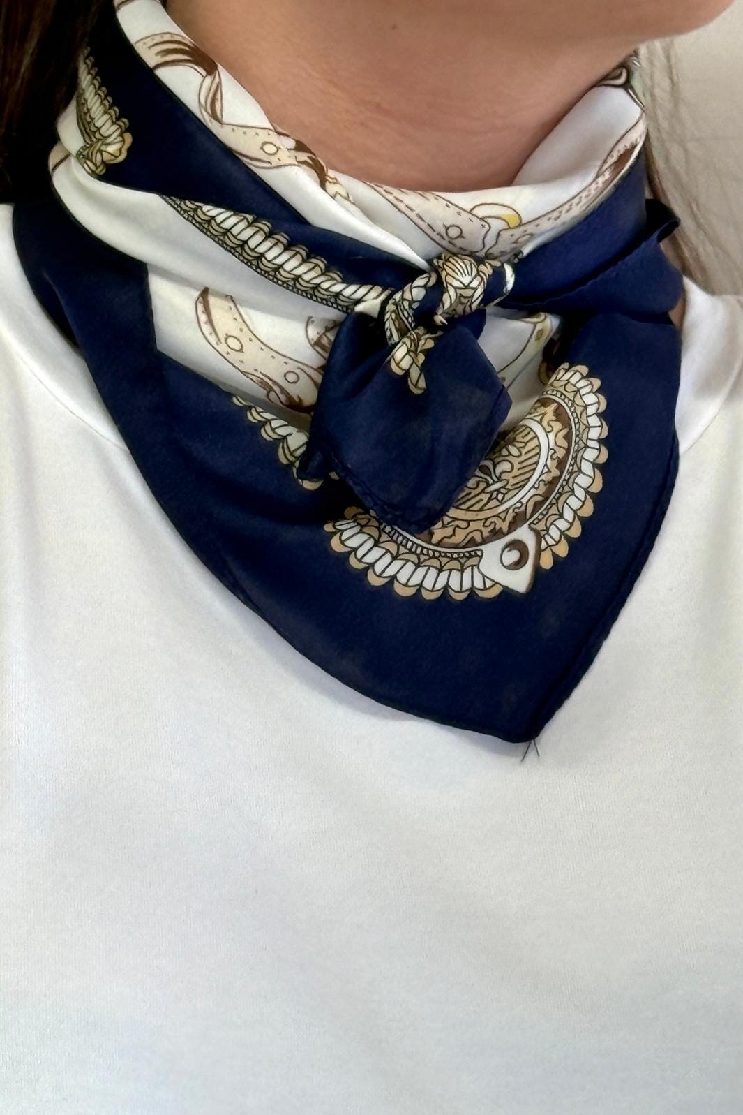 Mellow Moon - Indian Polyester Scarf ECHARPE4220031 - Navy Tørklæder