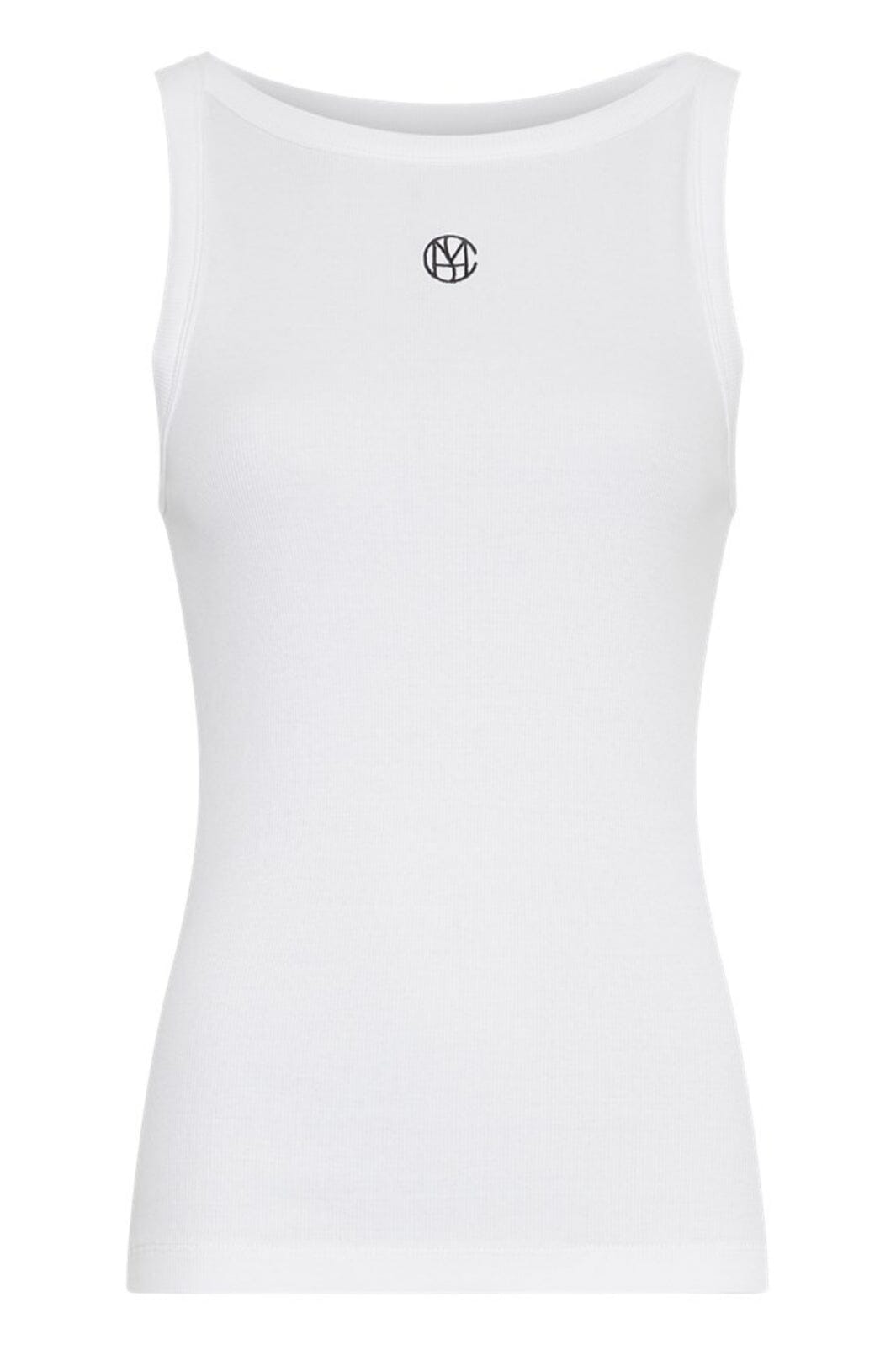Moss Copenhagen - Mschgubbe Rasmia Icon Sl Top 19159 - B White Black Toppe