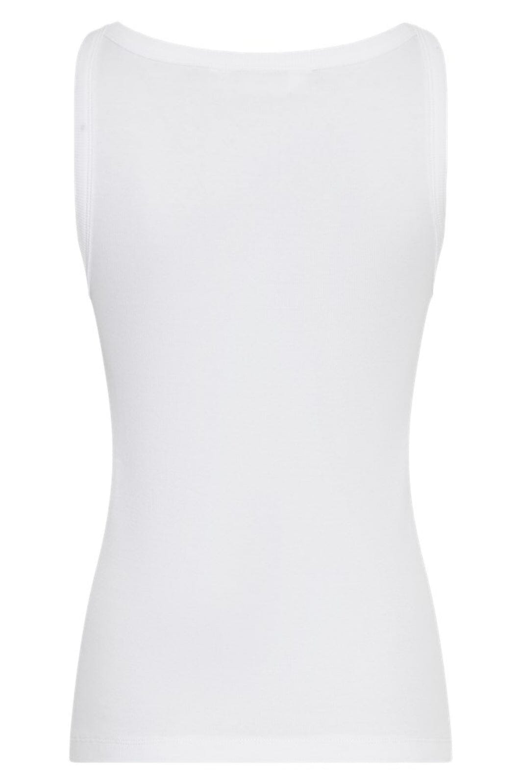 Moss Copenhagen - Mschgubbe Rasmia Icon Sl Top 19159 - B White Black Toppe