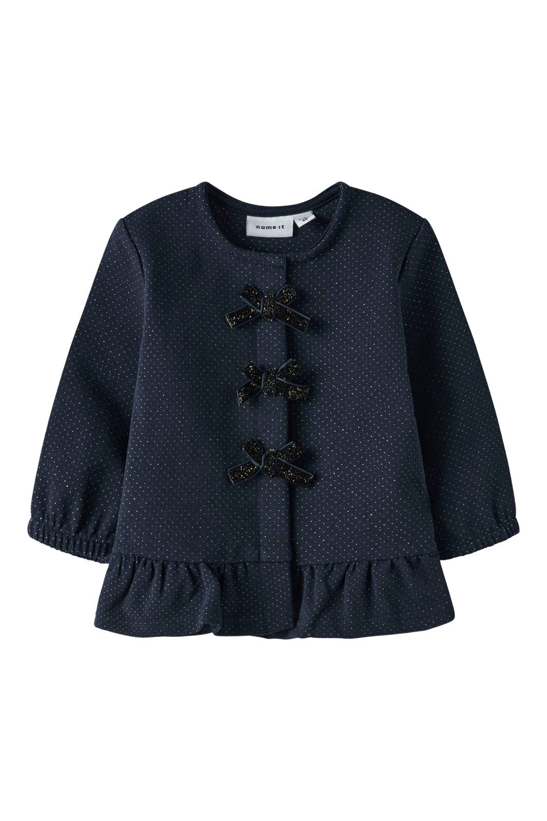 NAME IT BABY Baby Straight Fit Broek NBMROBINO Met Visgraat Donkergrijs Wit 17190198
