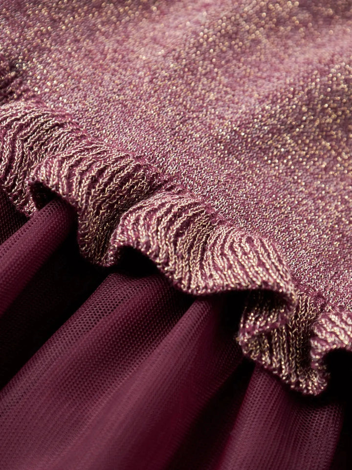 Name It - Nmfrefraja Ls Knit Dress - 4874782 Burgundy Kjoler