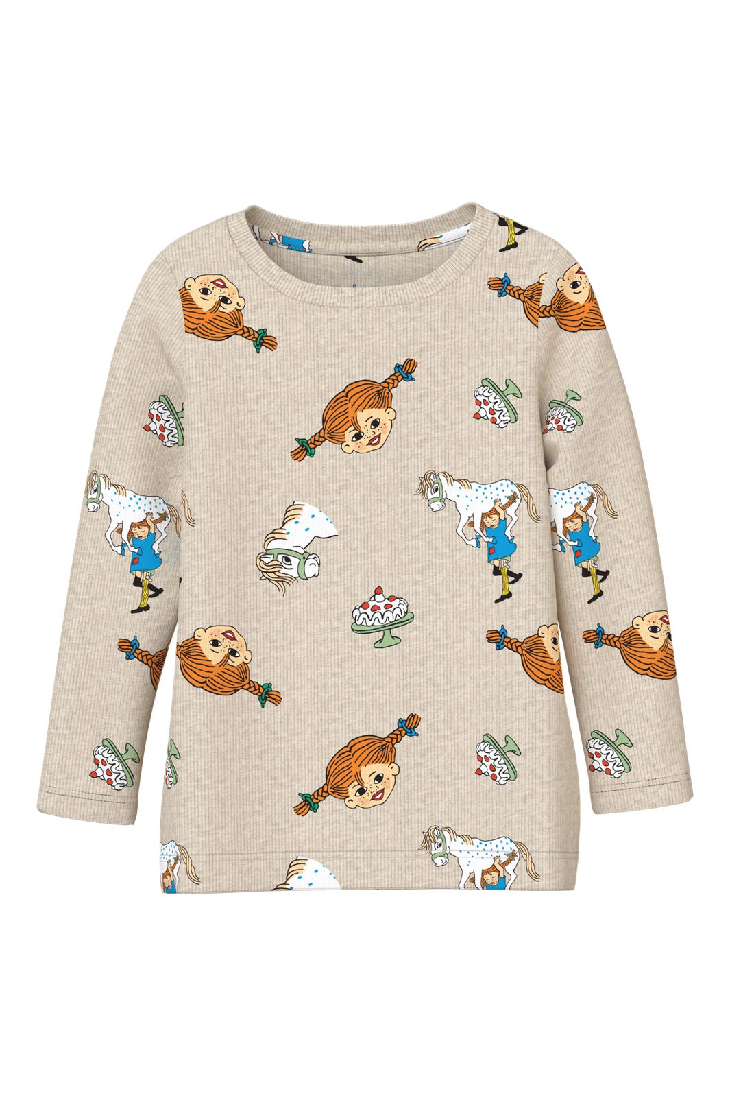 Name It - Nmfsoca Pippi Ls Top Sky - 4978192 Peyote Melange