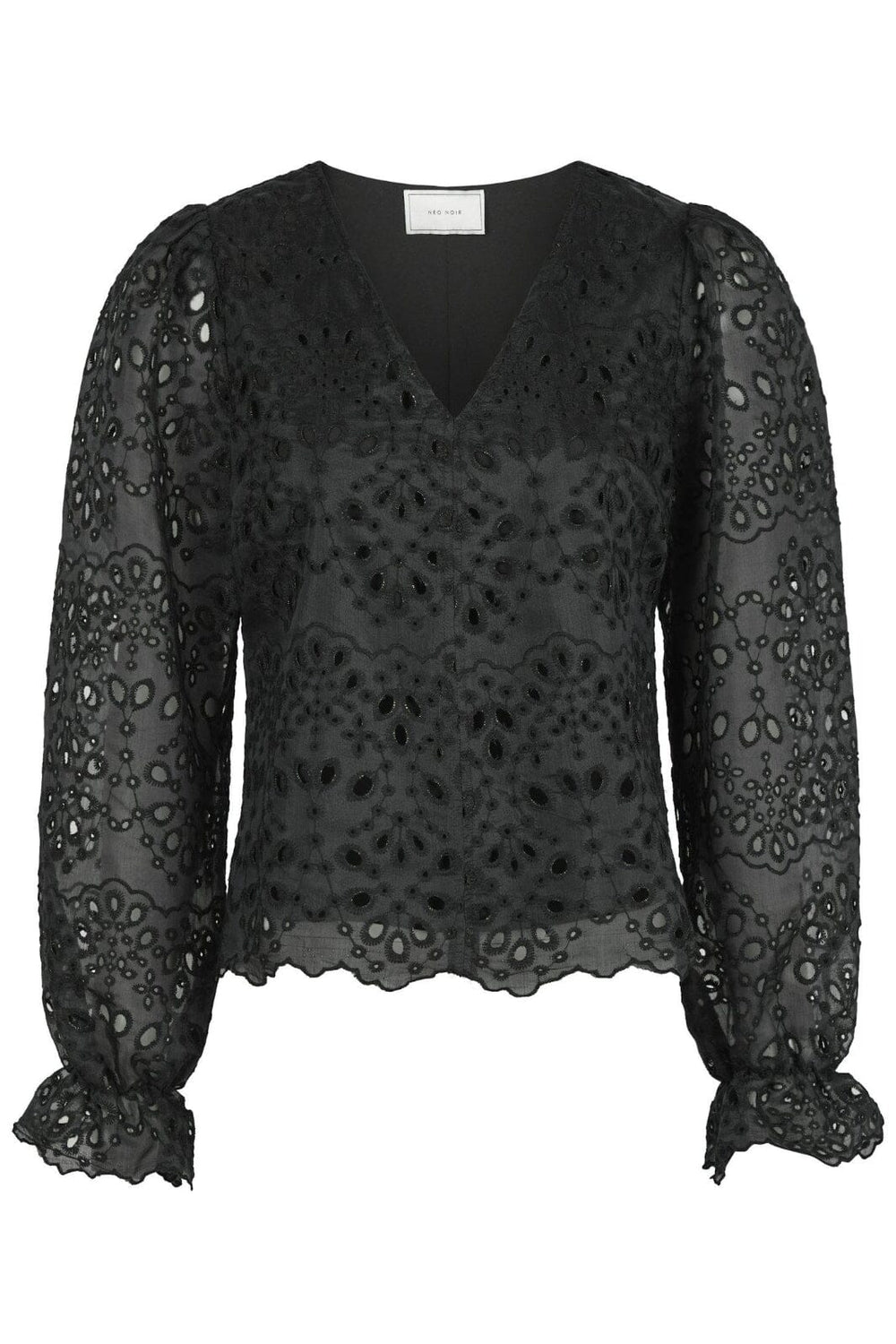 Neo Noir - Candice Embroidery Blouse 163848 - Black Bluser