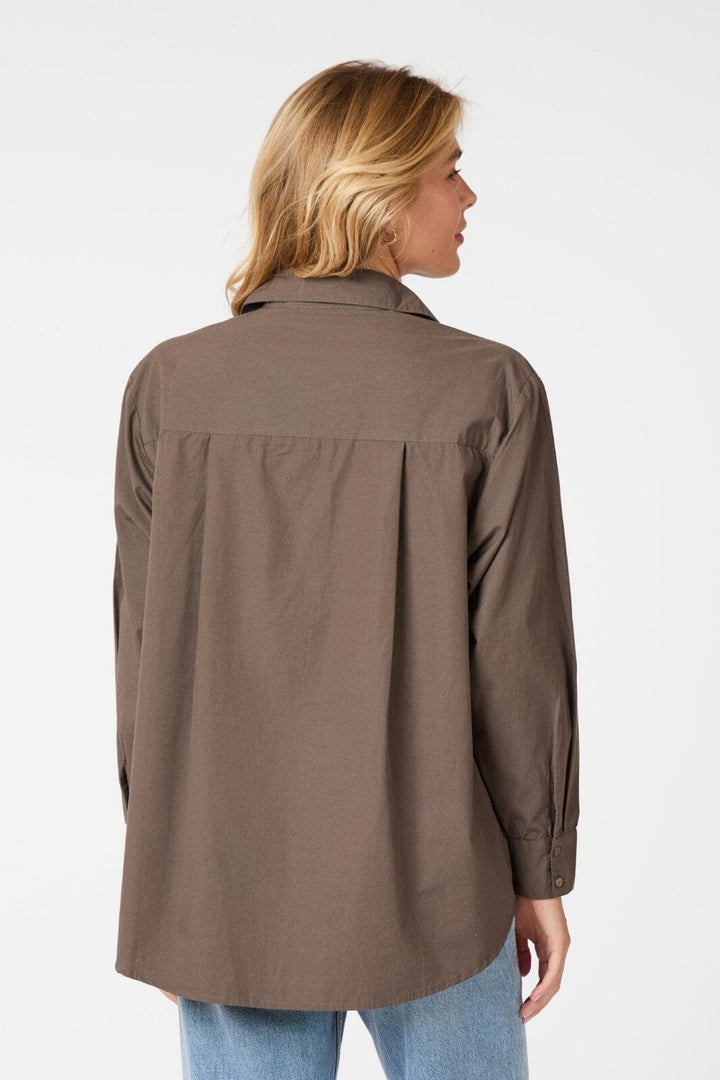 Neo Noir - Dalma C Poplin Shirt 164332 - Warm Grey Skjorter