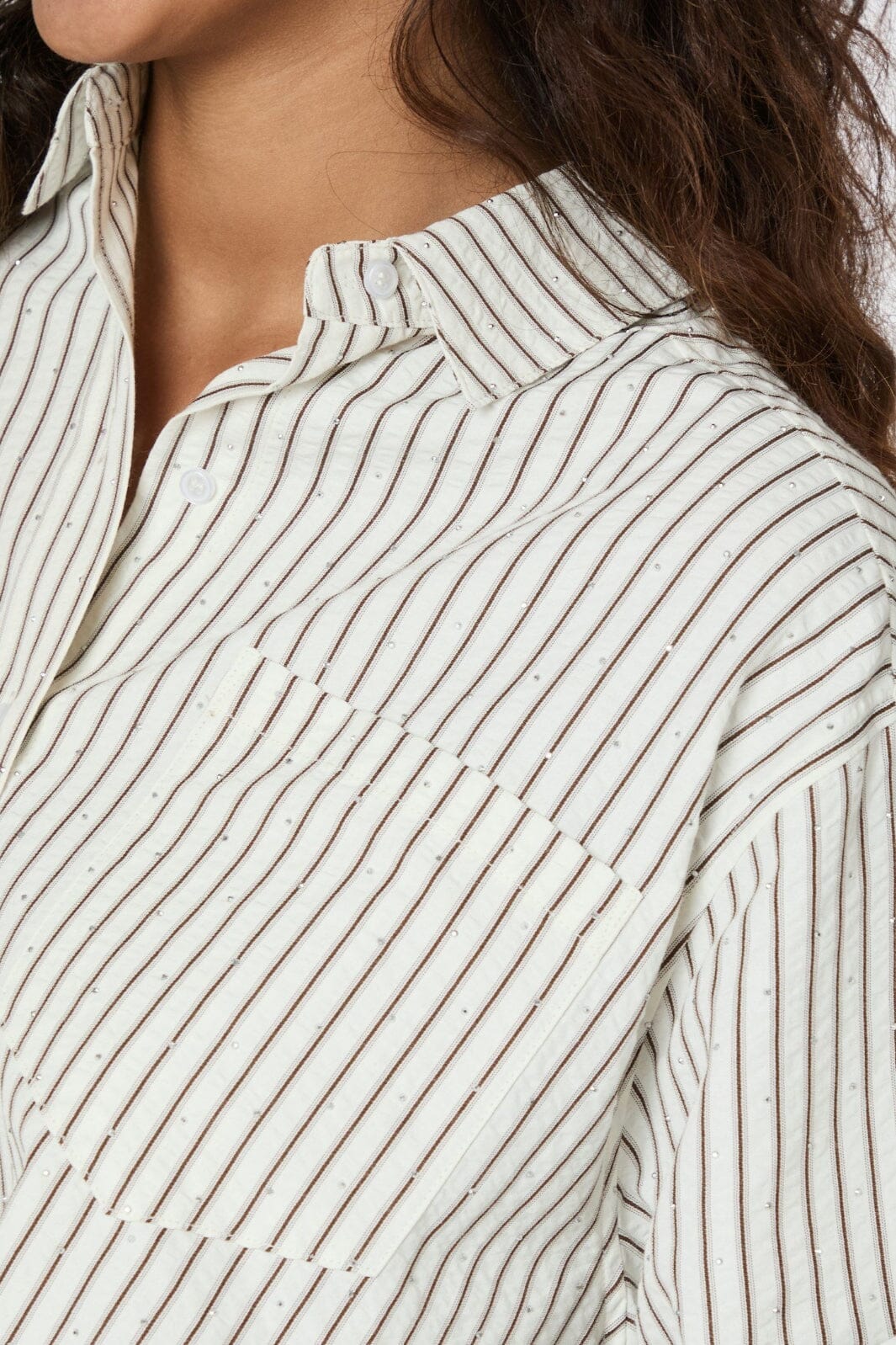 Neo Noir - Dalma Crepe Stone Shirt 165697 - 210 - Brown