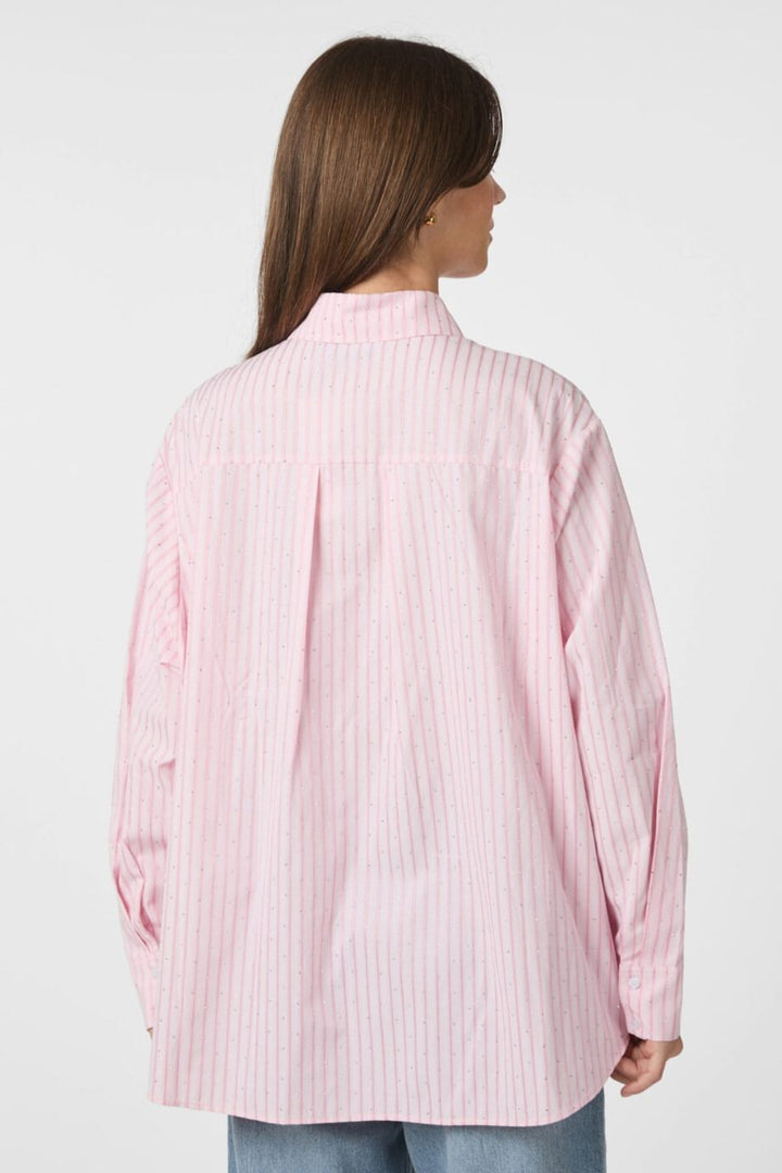 Neo Noir - Dalma Soft Stripe Stone Shirt 166553 - 170 - Pink