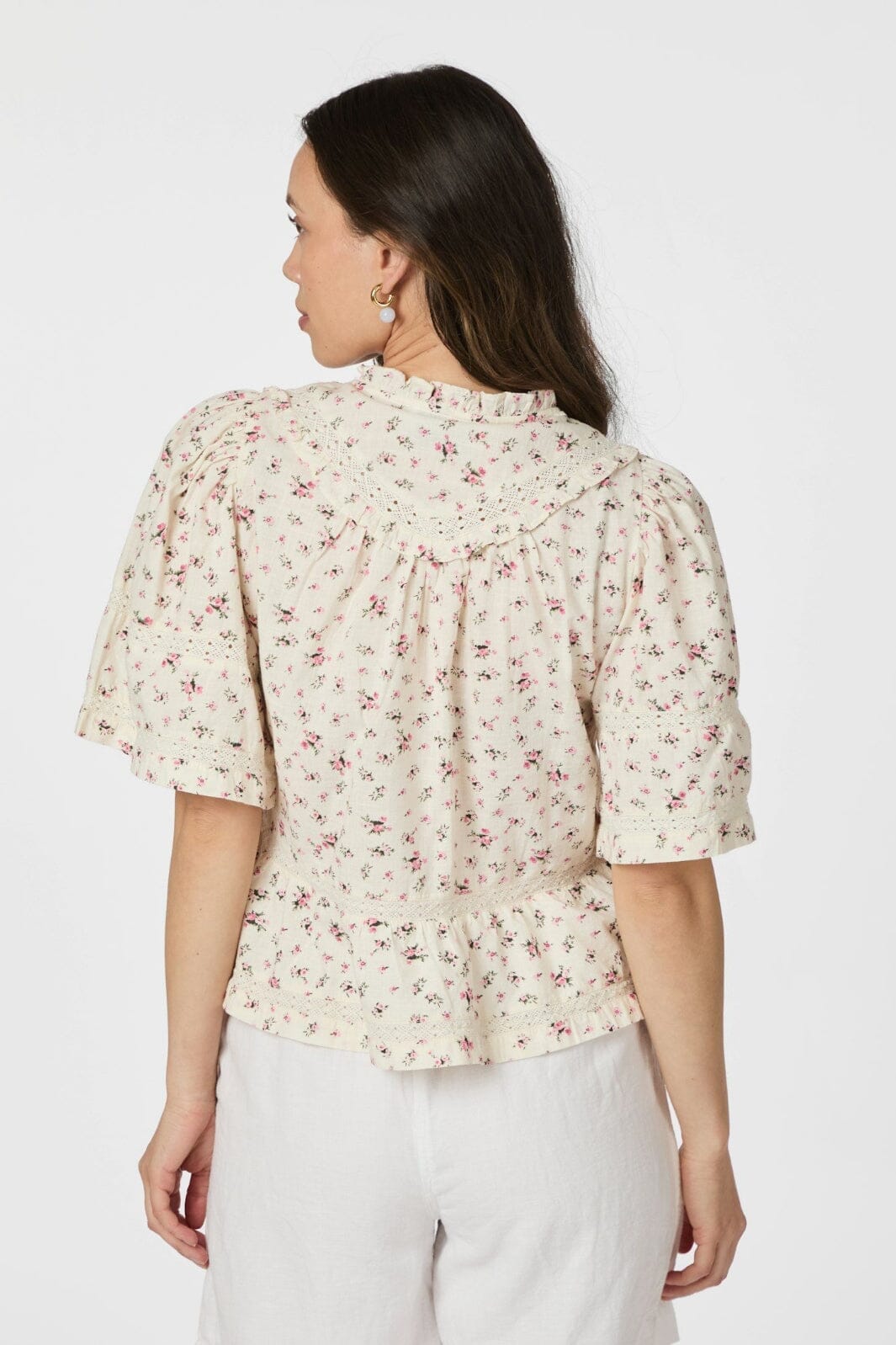 Neo Noir - Evienne Floral Blush Top 165626 - 165 - Rose
