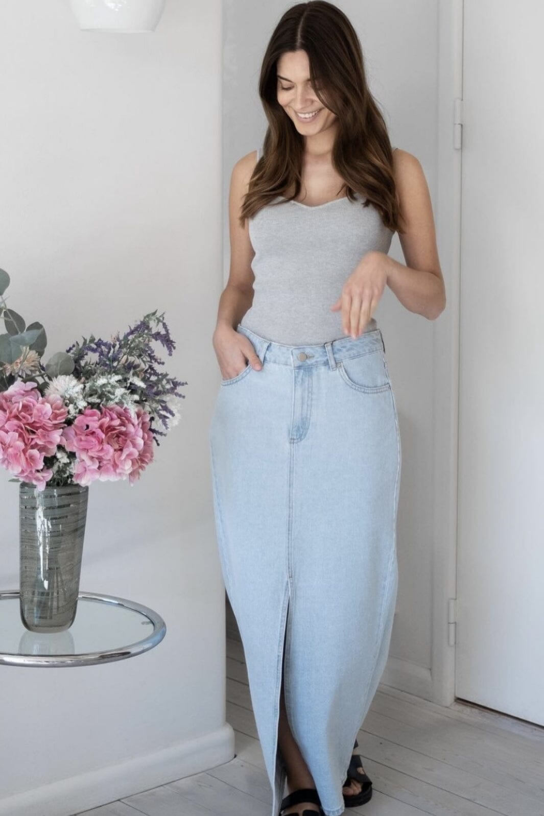 Neo Noir - Frankie D Skirt - Light Blue Nederdele