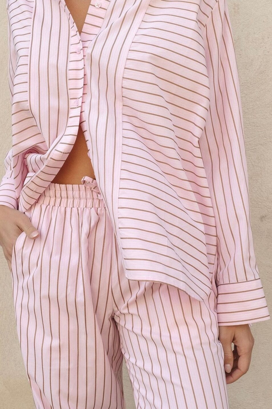 Neo Noir - Gili Multi Stripe Shirt - Light Pink Skjorter 