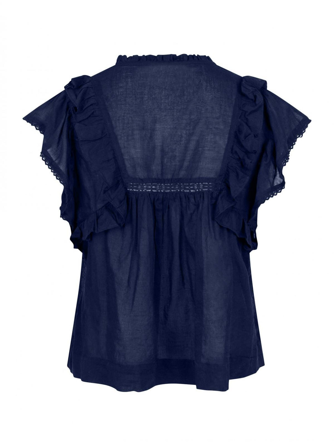 Neo Noir - Jayla S Voile Top - Navy Toppe
