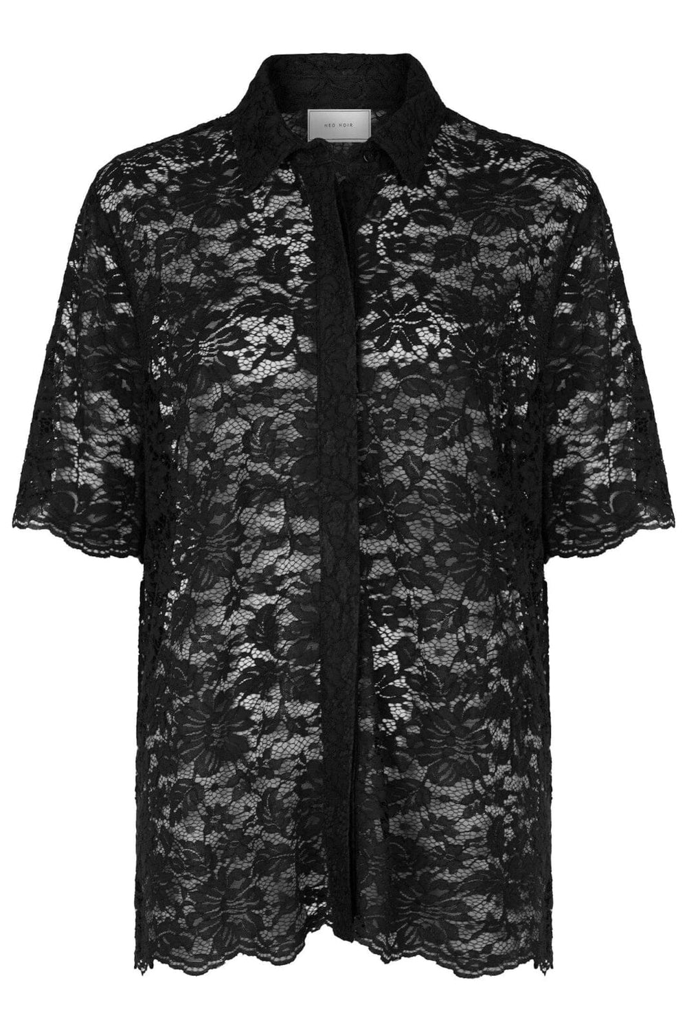 Neo Noir - Lamari Lace Shirt 164280 - Black Skjorter