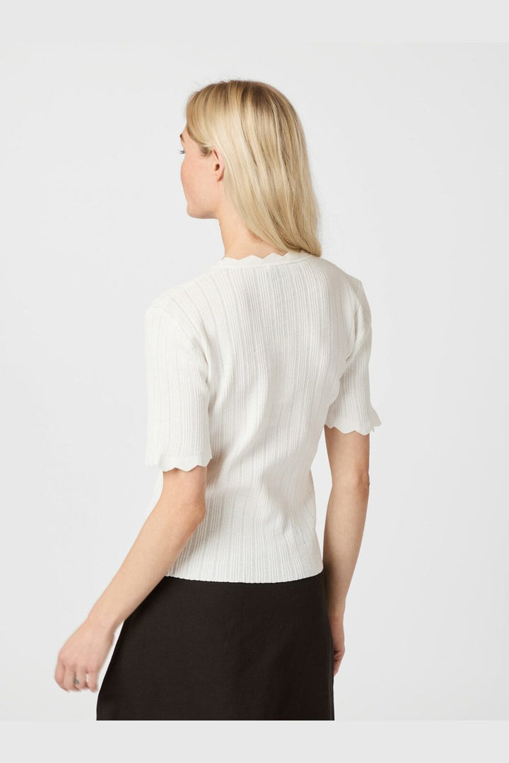 Neo Noir - Larifa Stitch Knit Tee 165311 - 120 - White