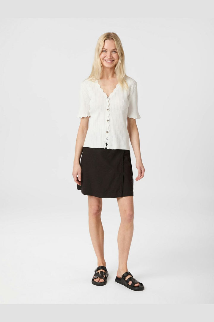 Neo Noir - Larifa Stitch Knit Tee 165311 - 120 - White