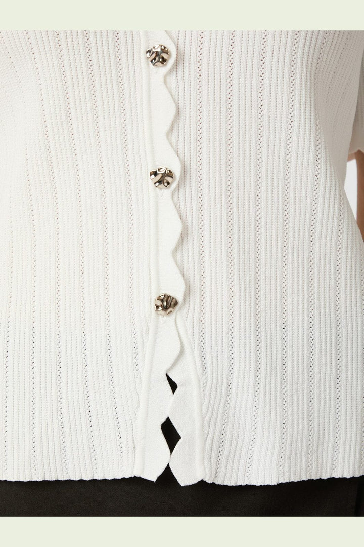 Neo Noir - Larifa Stitch Knit Tee 165311 - 120 - White