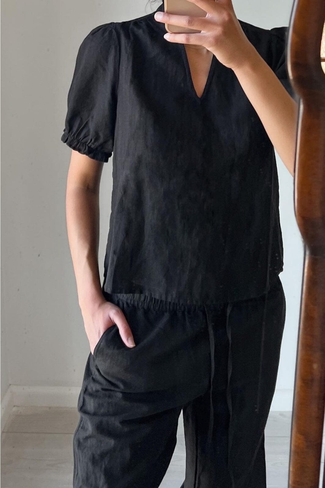 Neo Noir Lenida Lace Blouse - Black