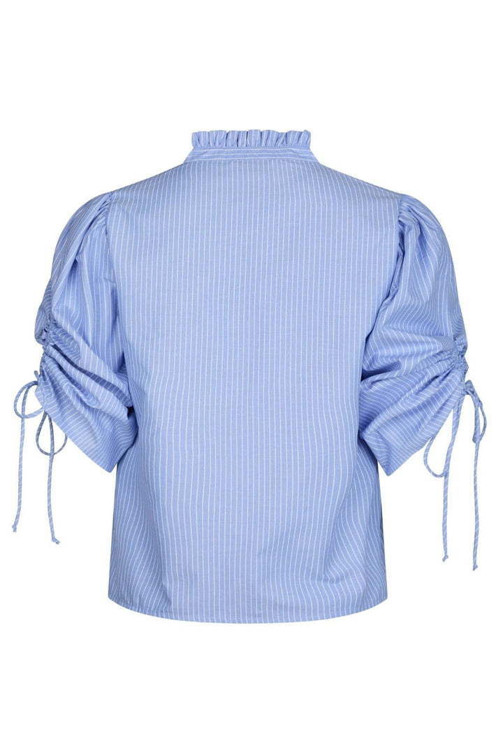 Neo Noir - Ratta Stripe Blouse 166143 - 554 - Sky Blue
