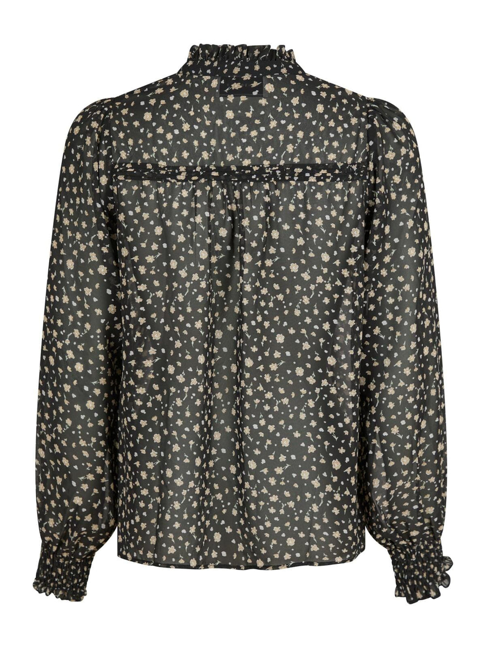 Neo Noir - Rhia Secret Flower Blouse - Black Bluser