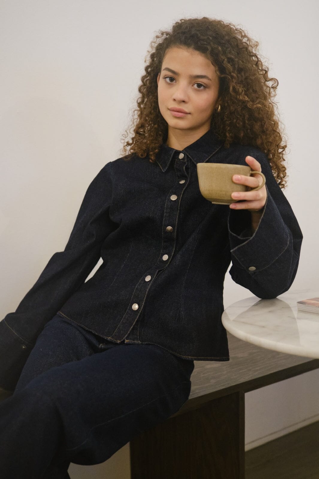 Neo Noir - Rosa Denim Shirt 164259 - 534 - Dark Blue Skjorter