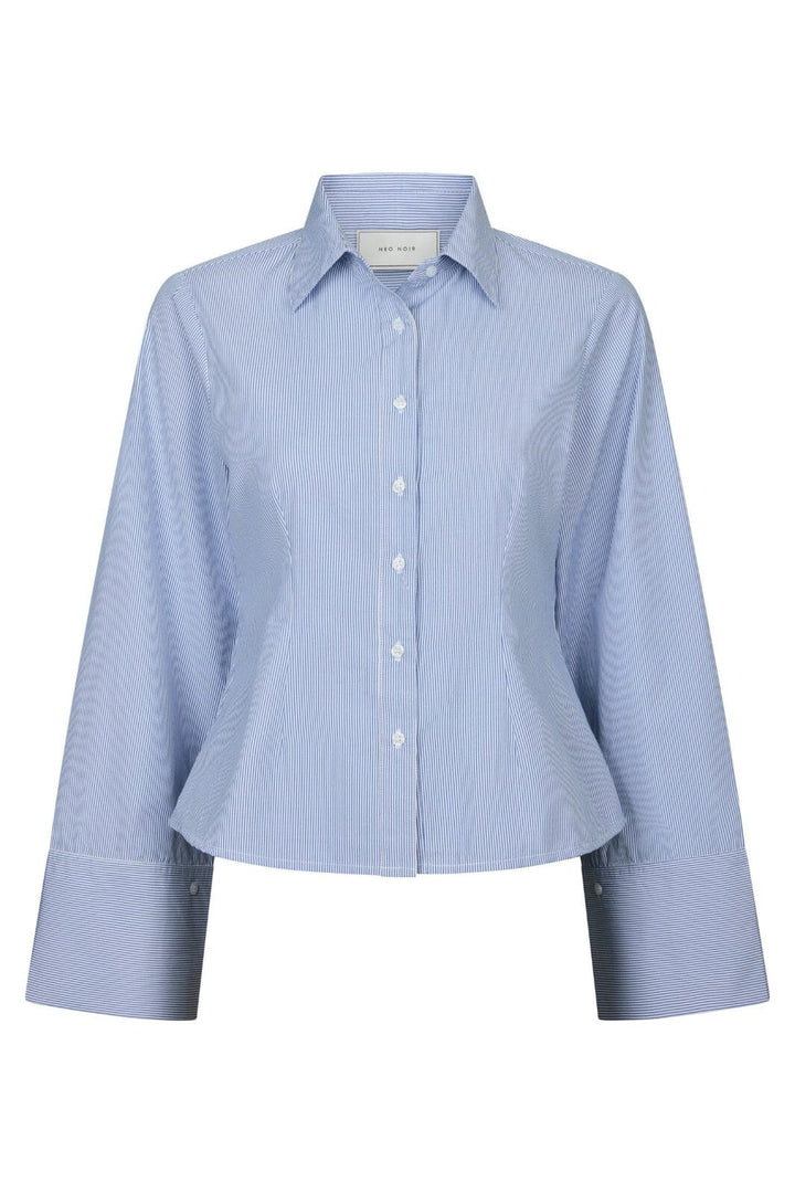 Neo Noir - Rosa Mini Stripe Shirt 166144 - 140 - Blue