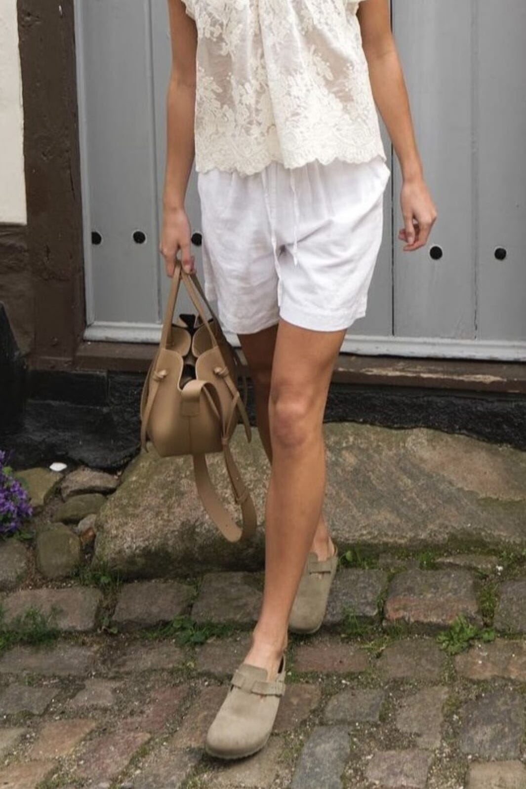 Neo Noir - Shea Linen Shorts - White Shorts