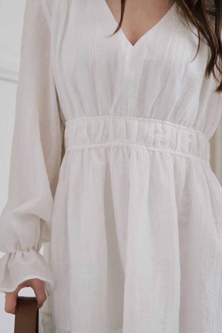 Neo Noir - Sima Solid Dress 164914 - 120 - White Kjoler