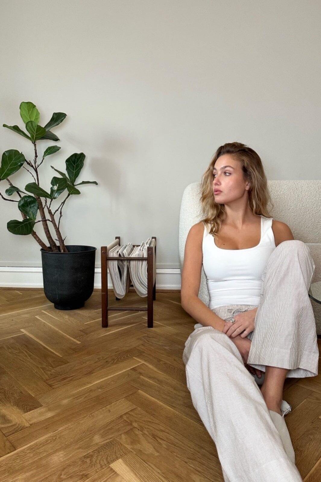 Forudbestilling - Neo Noir - Sonar Mini Stripe Pants - Sand Bukser