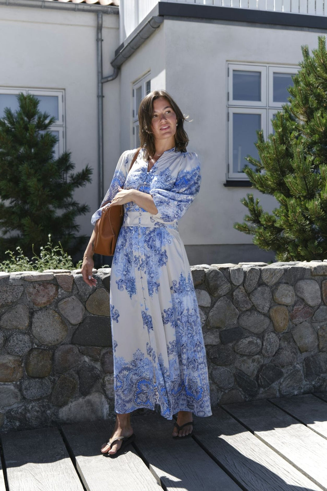 Neo Noir - Stellar Artist Paisley Dress 165339 - 510 - Powder Blue Kjoler
