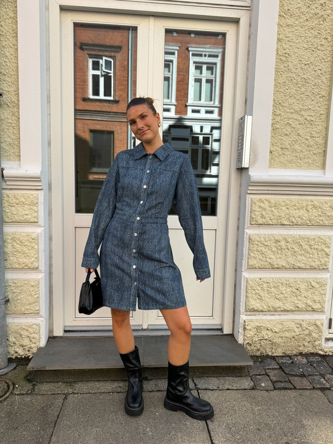 Noella - Benita Ls Dress - 1050 Blue Snow Wash Kjoler