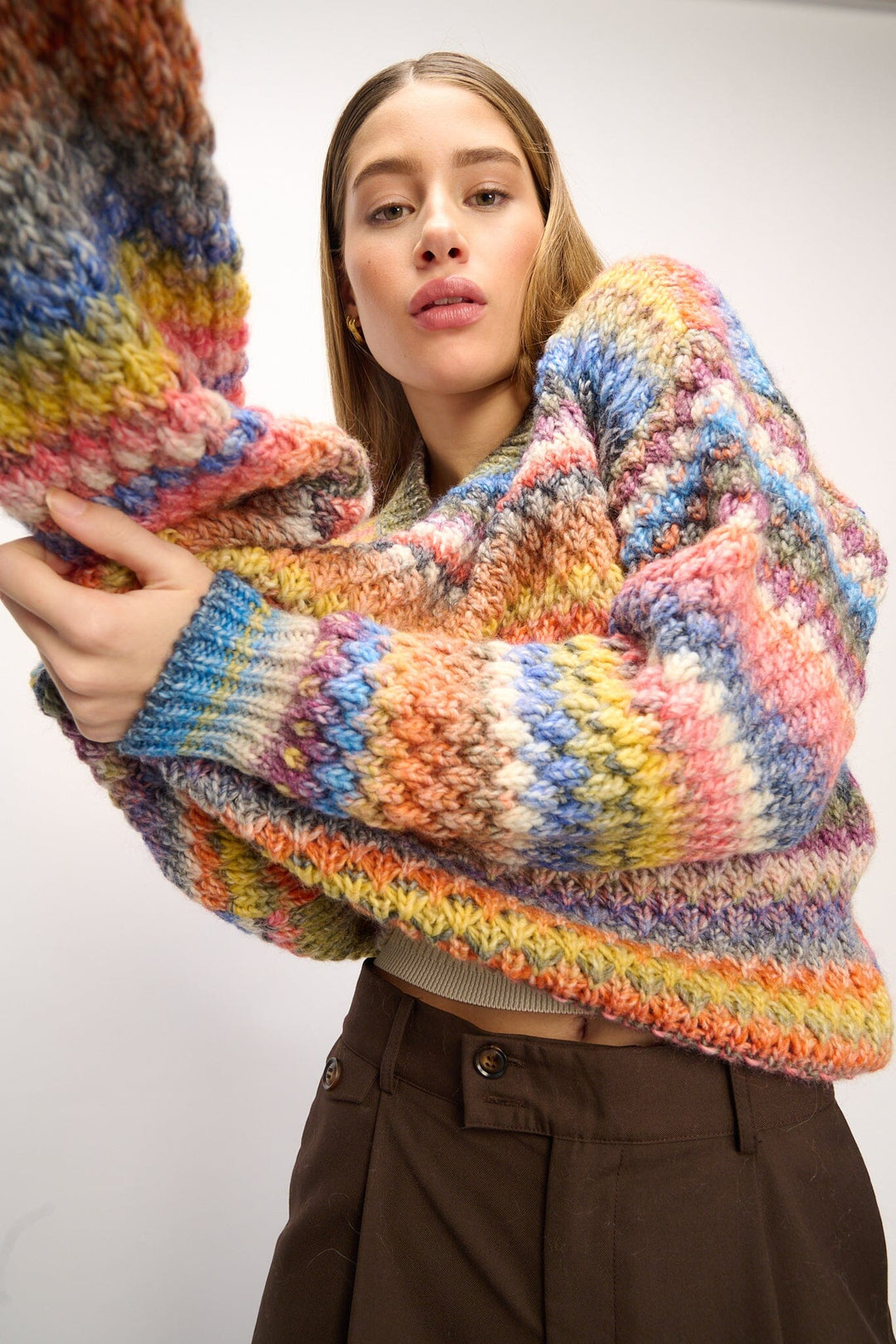 Noella - Gio Sweater - Multi Mix Strikbluser