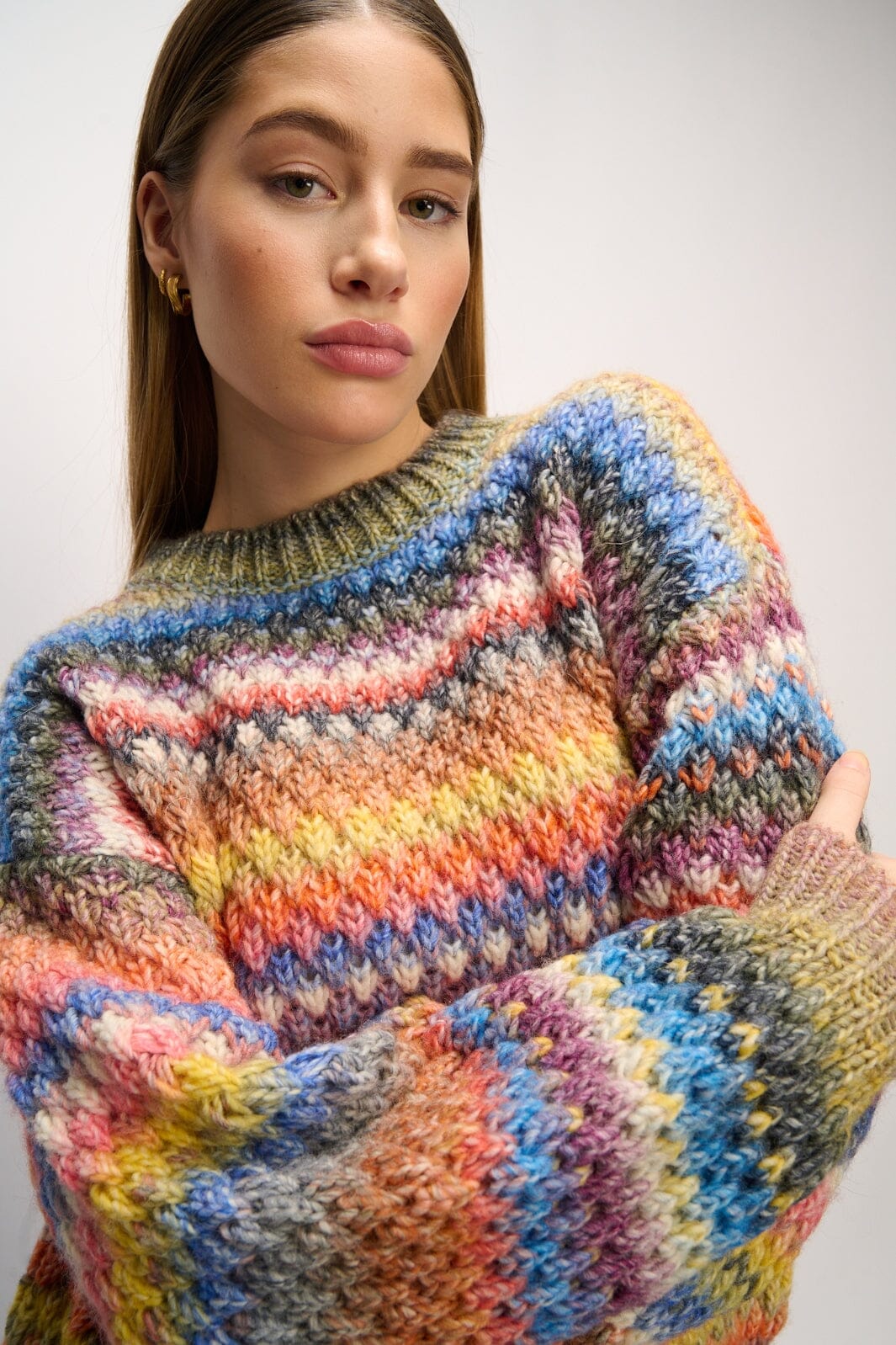 Noella - Gio Sweater - Multi Mix Strikbluser