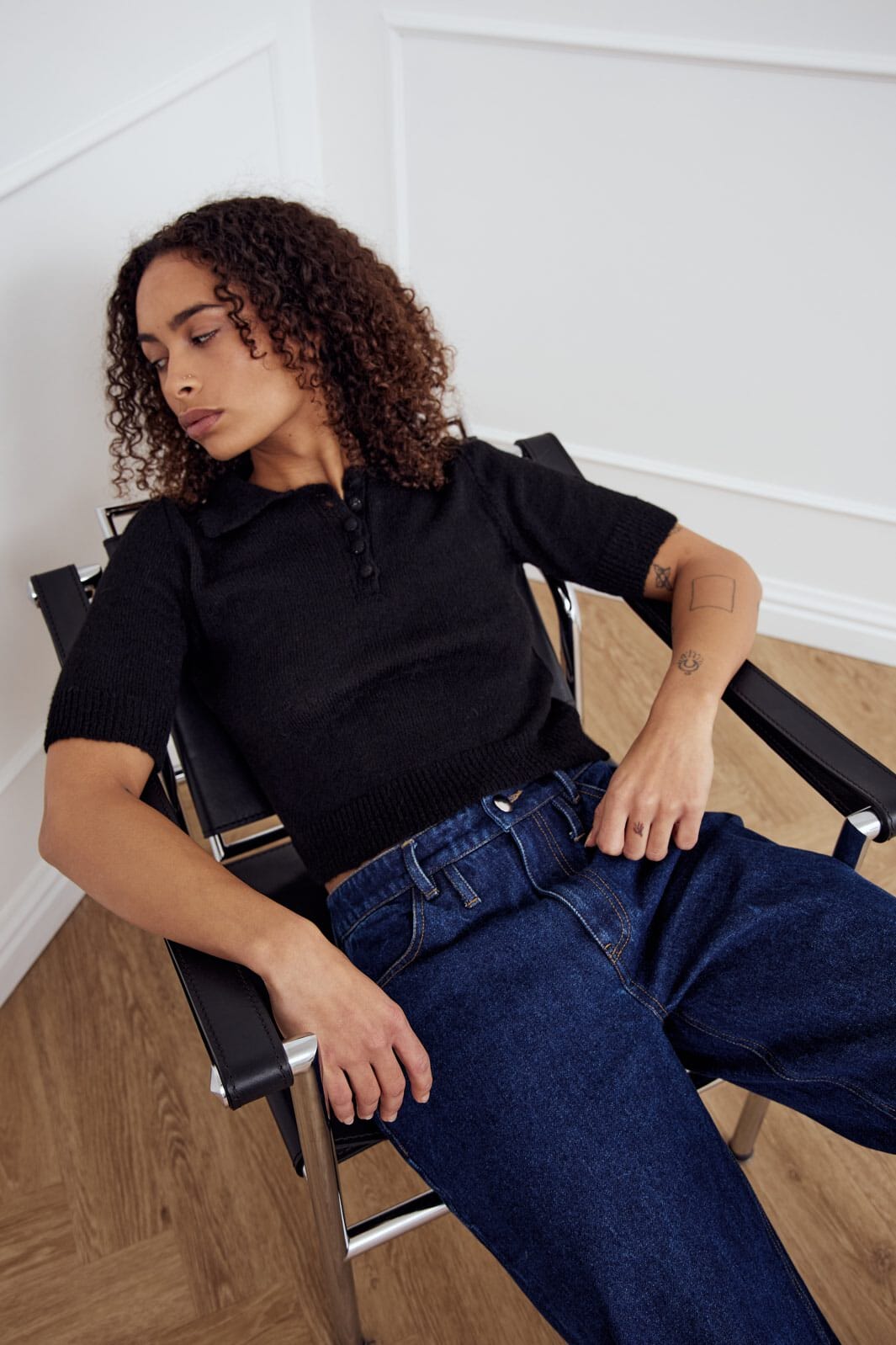 Noella - Levona Knit Polo 13980001 - 004 - Black